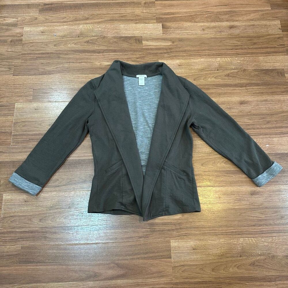 Matty M Open Front Cardigan Olive Green | Women Size M